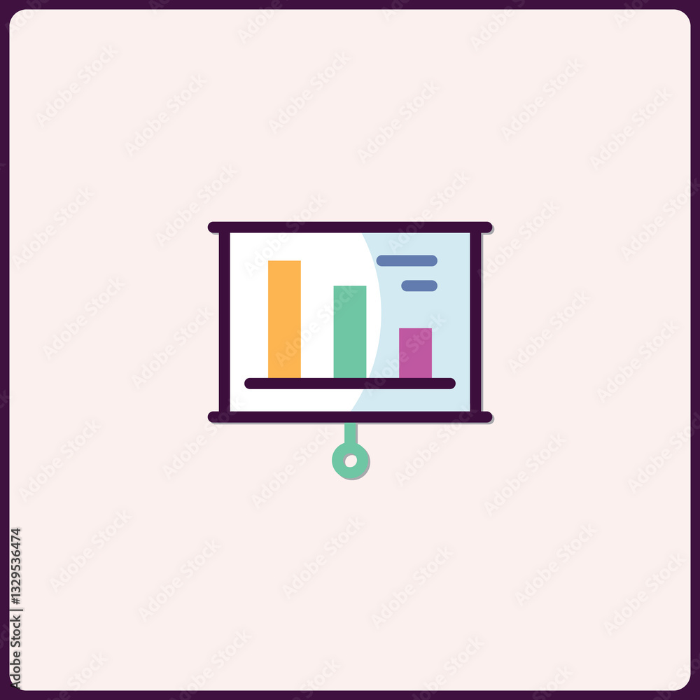 Poster presentation screen visualizing data analysis and statistical information