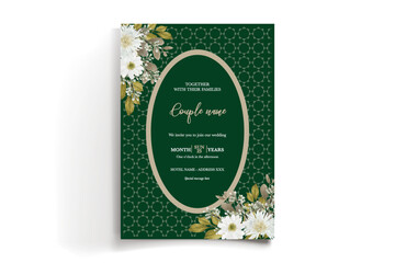 Naklejka premium floral bridal shower invitation templates