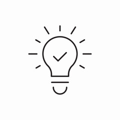 Creative idea light bulb icon vector sign