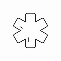 Emergency medical service star icon vector sign