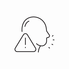 ill sore throat icon vector sign