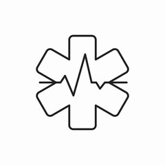 Emergency ambulance service icon vector sign