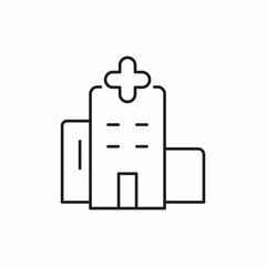 Hospital building facility icon vector sign