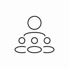 people hierarchy team group icon vector sign