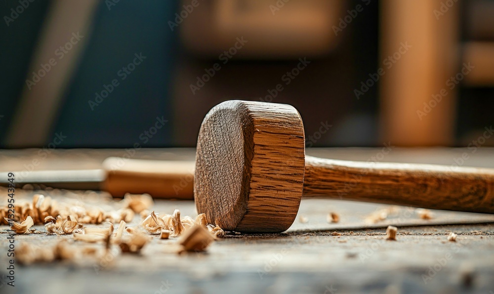 Poster mallet and chisel still