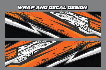 Racing Car branding with racing wrap decal or livery design template Vector Premium EPS 10 © Ka Rang
