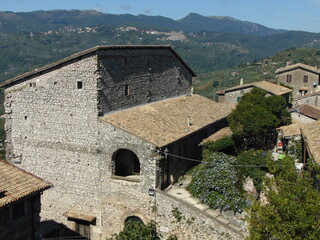 Scorcio del centro storico di Olevano Romano - Roma - Lazio - Italia