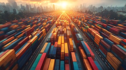 The expansive and vibrant hub of a thriving trade network showcasing an efficient marketplace of diverse products and active negotiations