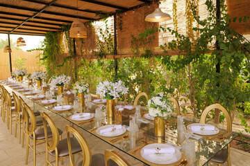 Elegant Outdoor Dining Setup in Saudi Arabia