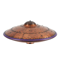 retro-futuristic ilustration of a flying saucer