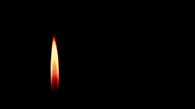 burning candle on black background , candle flame fire light overlay 4k