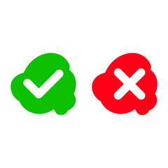 Obraz premium right and wrong mark