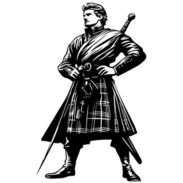 recommend clip art: Celtic Warrior Silhouette – Symbol of Ancient Strength and Culture