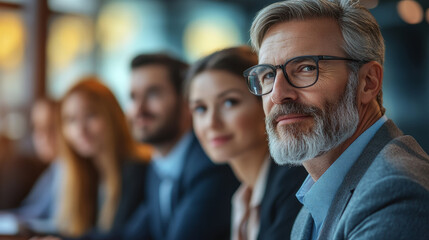 Obraz premium Confident business professionals in meeting setting