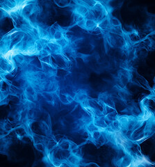 Fototapeta premium Abstract blue smoke background with swirling patterns and textures, creating dynamic and ethereal atmosphere. Ideal for artistic and creative projects