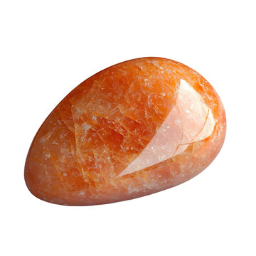 polished sunstone gemstone  isolated die cut