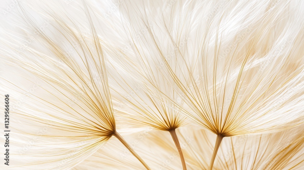 Aufkleber a close up view of soft wispy dandelion seeds drifting peacefully creating a serene and ethereal nat