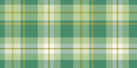 A seamless tartan plaid pattern in green and light beige hues with a classic and natural design. Ideal for textile design, fashion, decor, and creative backgrounds with a fresh and timeless appeal.