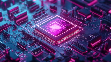 Quantum Processor Glowing with Floating Holographic