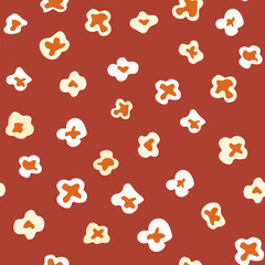 Seamless pattern with popcorn. Vector popcorn pattern for packaging, textile and printing
