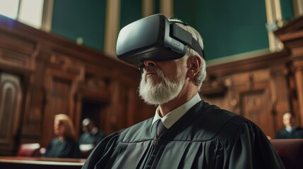 Judiciary explores innovative ai technology in virtual reality trial setting with judge using vr headset