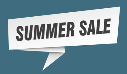 summer sale banner. summer sale speech bubble, label, sticker, sign template