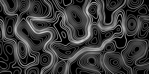 Abstract outline topographic contour map background. Dark texture background for your perfect interior. Old paper texture design .geographical map Imitation.