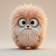 Obraz premium Owl on white background cute character poster design