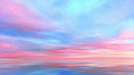 Dreamy Abstract Sky Reflection Over Water