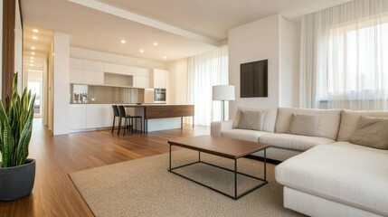 Modern room living room design with walk-in closet bright space contemporary style