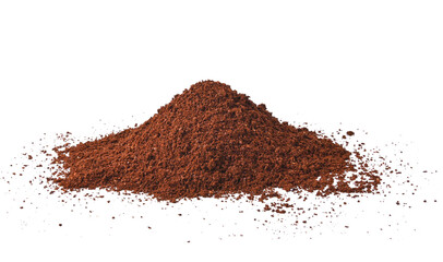 Heap of Coffee powder on white background