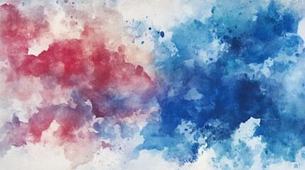 Vibrant Watercolor Sky Background with Soft Clouds and Blur Effect