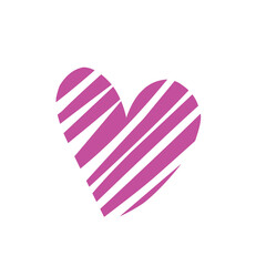 love pink slice icon symbol