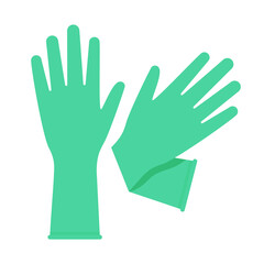 Fototapeta premium glove, medical gloves, rubber gloves for housework cleaning, antibacterial, disinfection, sterilization, epidemic prevention concept