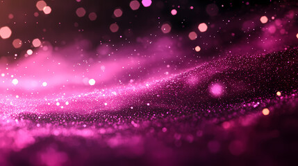 Glittering pink sparks against a dark abstract background, abstract, cosmic. Cosmic Sparks. Illustration