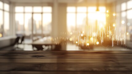 Creative workspace sound visualization modern office digital art bright environment high angle innovation