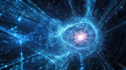 Futuristic Quantum Energy Core Emitting Holographic in Standard 6x - V2