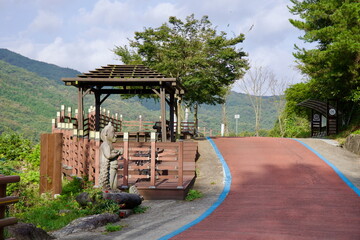 Rest Stop Along the Seomjin River Bike Path