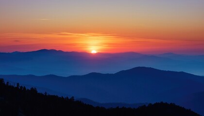 Fototapeta premium mountain sunset