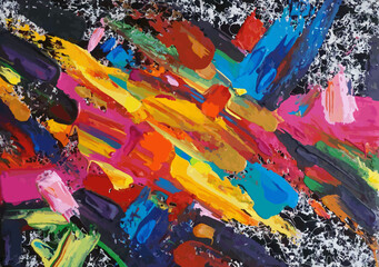 Abstract art painting. Acrylic vector illustration. Contemporary art.