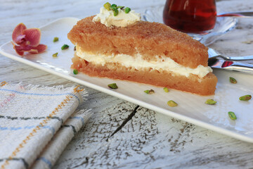 Ekmek Kadayıfı Kaymaklı - Turkish Kadayıf desert 