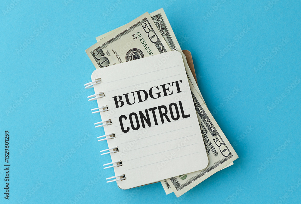 Poster a notebook with a budget control written on it