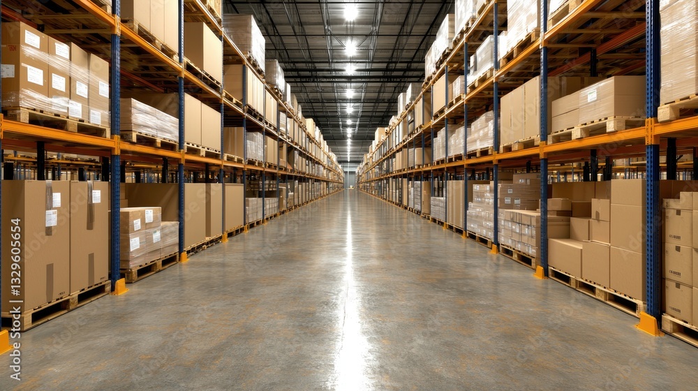 Poster advanced supply chain automation with ai-powered warehouse tracking in real-time.