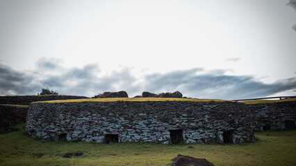 Ancient Stone Village of Orongo, Rapa Nui