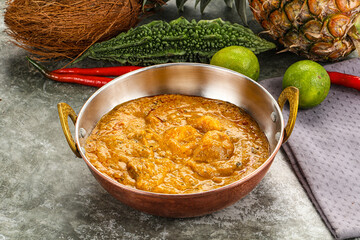Indian prawn masala with spices
