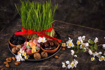 Traditional Azerbaijan spring holiday Novruz concept