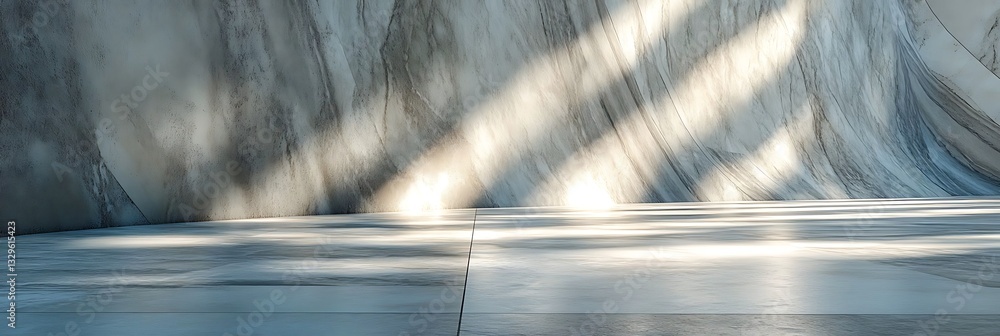 Aufkleber minimalist empty concrete wall with subtle light and shadow effects, modern architectural interior, 