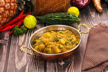 Aloo masala with green peas