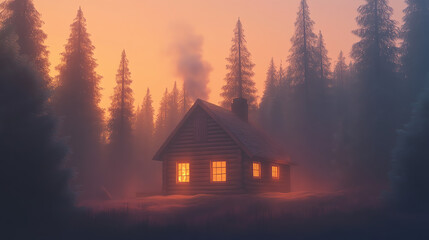 hut in the forest