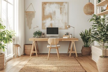 Fototapeta premium Modern Home Office Workspace Design